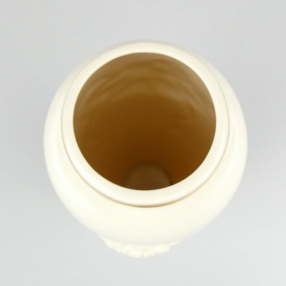 Lenox‎ Ivory 24K Gold Trim Rose Floral Large Vase 7.5